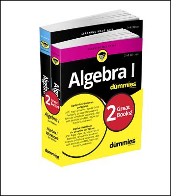 Algebra I for Dummies Book + Workbook Bundle - Mary Jane Sterling