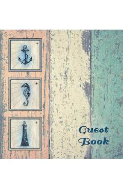 NAUTICAL GUEST BOOK (Hardcover), Visitors Book, Guest Comments Book, Vacation Home Guest Book, Beach House Guest Book, Visitor Comments Book, Seaside - Angelis Publications