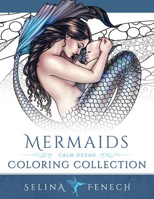 Mermaids - Calm Ocean Coloring Collection - Selina Fenech