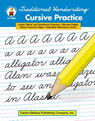 Traditional Handwriting: Cursive Practice, Grades 2 - 5 - Carson-dellosa Publishing