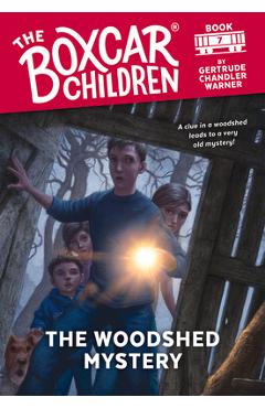 Coperta cărții 'The Woodshed Mystery - Gertrude Chandler Warner'