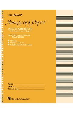 Coperta cărții 'Deluxe Wirebound Super Premium Manuscript Paper (Gold Cover) - Hal Leonard Corp'