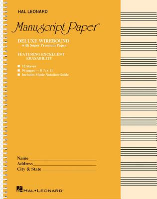 Deluxe Wirebound Super Premium Manuscript Paper (Gold Cover) - Hal Leonard Corp