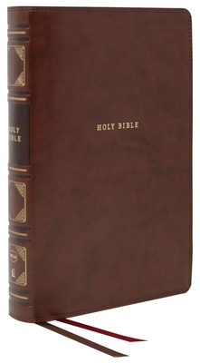 Nkjv, Reference Bible, Classic Verse-By-Verse, Center-Column, Leathersoft, Brown, Red Letter Edition, Comfort Print - Thomas Nelson