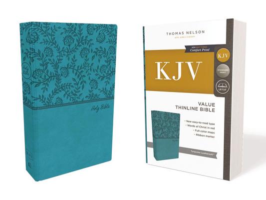 Kjv, Value Thinline Bible, Leathersoft, Green, Red Letter Edition, Comfort Print - Thomas Nelson
