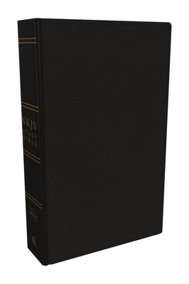 NKJV Study Bible, Premium Bonded Leather, Black, Red Letter Edition, Comfort Print: The Complete Resource for Studying God's Word - Thomas Nelson