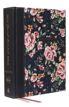 NKJV, Journal the Word Bible, Cloth Over Board, Gray Floral, Red Letter Edition, Comfort Print: Reflect, Journal, or Create Art Next to Your Favorite - Thomas Nelson