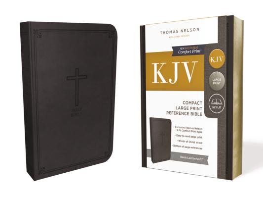 KJV, Reference Bible, Compact, Large Print, Imitation Leather, Black, Red Letter Edition - Thomas Nelson