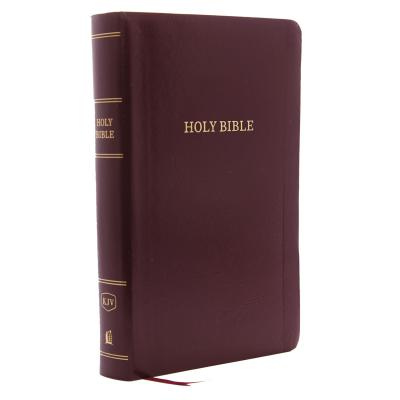 KJV, Reference Bible, Personal Size Giant Print, Leather-Look, Burgundy, Red Letter Edition - Thomas Nelson