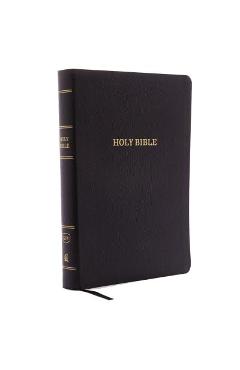 Poza produsului KJV, Reference Bible, Giant Print, Bonded Leather, Black, Red Letter Edition - Thomas Nelson