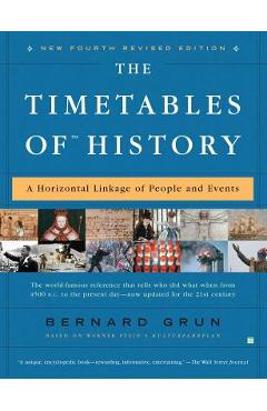 Poza produsului The Timetables of History: A Horizontal Linkage of People and Events - Bernard Grun