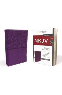 Poza produsului NKJV, Deluxe Gift Bible, Imitation Leather, Purple, Red Letter Edition - Thomas Nelson