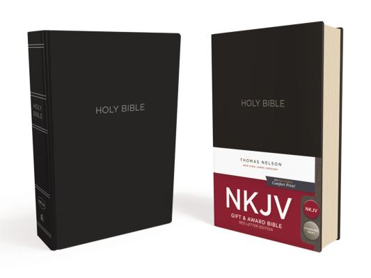 NKJV, Gift and Award Bible, Leather-Look, Black, Red Letter Edition - Thomas Nelson