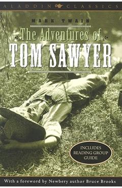 Coperta cărții 'The Adventures of Tom Sawyer - Mark Twain'
