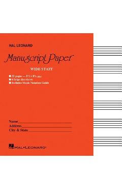 Coperta cărții 'Wide Staff Manuscript Paper (Red Cover) - Hal Leonard Corp'