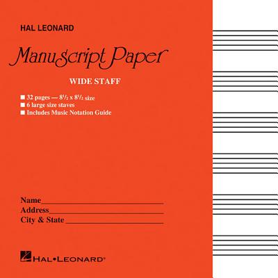 Wide Staff Manuscript Paper (Red Cover) - Hal Leonard Corp