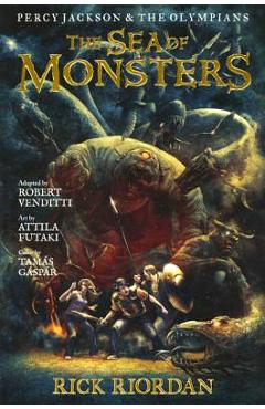 Coperta cărții 'Percy Jackson and the Olympians 2: The Sea of Monsters - Rick Riordan'