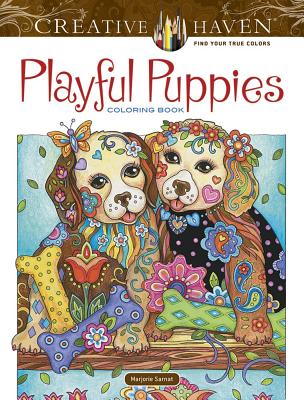 Creative Haven Playful Puppies Coloring Book - Marjorie Sarnat