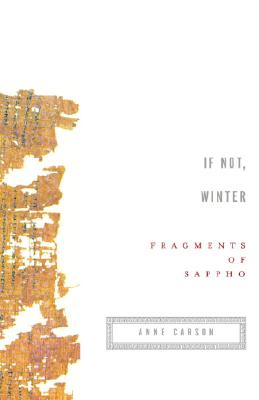 If Not, Winter: Fragments of Sappho - Sappho