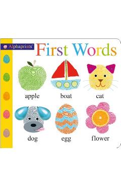 Coperta cărții 'Alphaprints First Words - Roger Priddy'