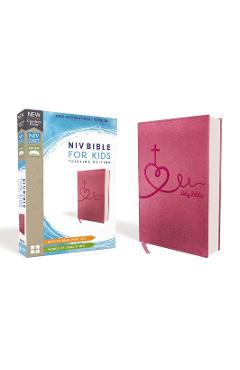 Poza produsului Niv, Bible for Kids, Leathersoft, Pink, Red Letter Edition, Comfort Print: Thinline Edition - Zondervan