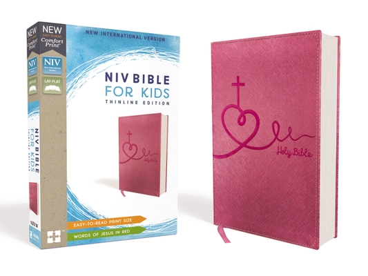 Niv, Bible for Kids, Leathersoft, Pink, Red Letter Edition, Comfort Print: Thinline Edition - Zondervan