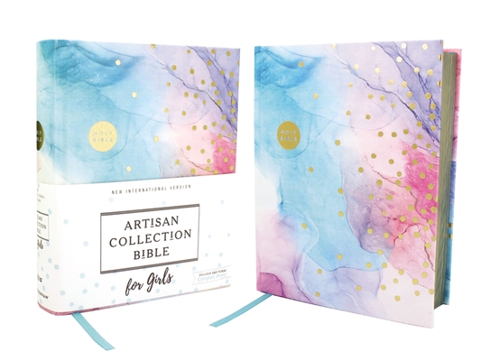 Niv, Artisan Collection Bible for Girls, Cloth Over Board, Multi-Color, Art Gilded Edges, Red Letter Edition, Comfort Print - Zondervan