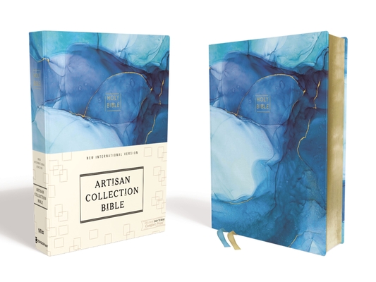 Niv, Artisan Collection Bible, Cloth Over Board, Blue, Art Gilded Edges, Red Letter Edition, Comfort Print - Zondervan
