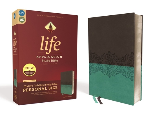 Niv, Life Application Study Bible, Third Edition, Personal Size, Leathersoft, Gray/Teal, Red Letter Edition - Zondervan