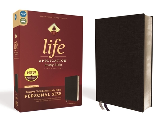 Niv, Life Application Study Bible, Third Edition, Personal Size, Bonded Leather, Black, Red Letter Edition - Zondervan