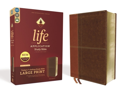 Niv, Life Application Study Bible, Third Edition, Large Print, Leathersoft, Brown, Red Letter Edition - Zondervan