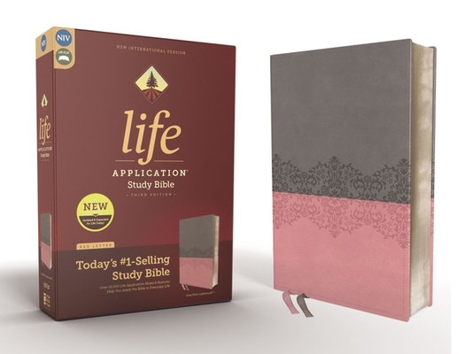 Niv, Life Application Study Bible, Third Edition, Leathersoft, Gray/Pink, Red Letter Edition - Zondervan