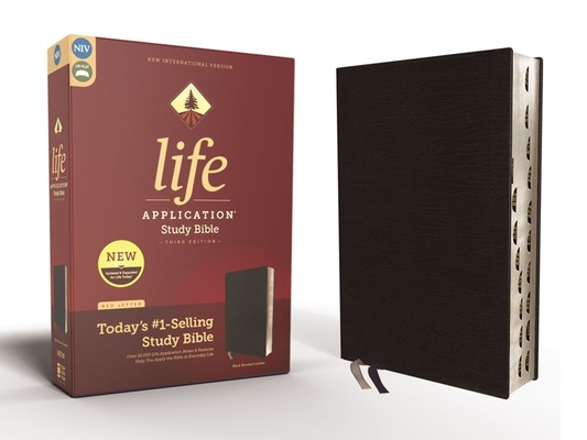 Niv, Life Application Study Bible, Third Edition, Bonded Leather, Black, Indexed, Red Letter Edition - Zondervan