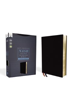 Nasb, Thinline Bible, Large Print, Bonded Leather, Black, Red Letter Edition, 1995 Text, Comfort Print - Zondervan