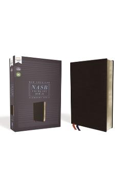 Coperta cărții 'Nasb, Thinline Bible, Bonded Leather, Black, Red Letter Edition, 1995 Text, Comfort Print - Zondervan'