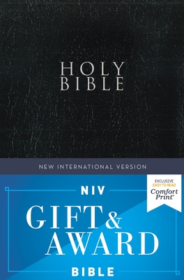 Niv, Gift and Award Bible, Leather-Look, Black, Red Letter Edition, Comfort Print - Zondervan