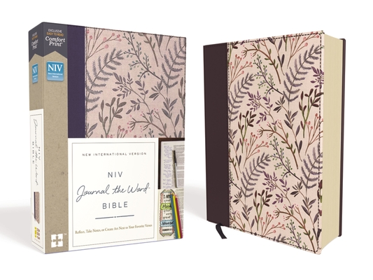 NIV, Journal the Word Bible, Cloth Over Board, Pink Floral, Red Letter Edition, Comfort Print: Reflect, Take Notes, or Create Art Next to Your Favorit - Zondervan