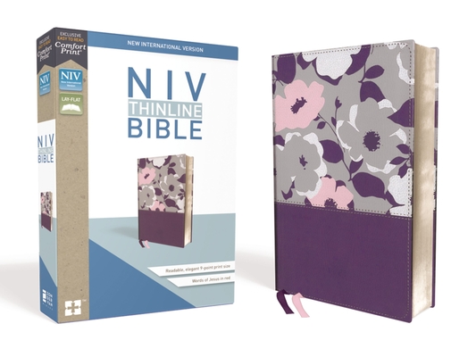 NIV, Thinline Bible, Imitation Leather, Purple, Red Letter Edition - Zondervan