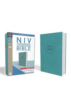 Poza produsului NIV, Value Thinline Bible, Large Print, Imitation Leather, Blue - Zondervan