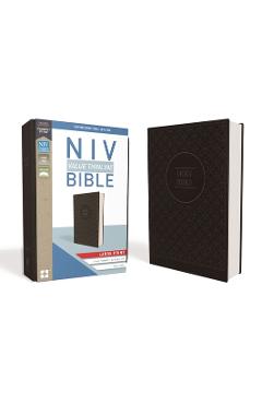 Poza produsului NIV, Value Thinline Bible, Large Print, Imitation Leather, Gray/Black - Zondervan