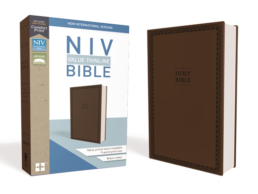 NIV, Value Thinline Bible, Imitation Leather, Brown - Zondervan
