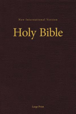 NIV, Pew and Worship Bible, Large Print, Hardcover, Burgundy - Zondervan