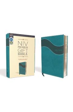 Coperta cărții 'Niv, Premium Gift Bible, Leathersoft, Blue, Red Letter Edition, Comfort Print - Zondervan'