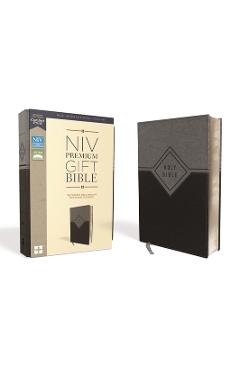 Poza produsului Niv, Premium Gift Bible, Leathersoft, Black/Gray, Red Letter Edition, Comfort Print - Zondervan