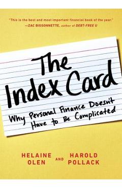 Poza produsului The Index Card: Why Personal Finance Doesn't Have to Be Complicated - Helaine Olen