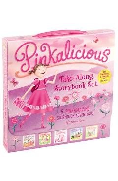 The Pinkalicious Take-Along Storybook Set: Tickled Pink, Pinkalicious and the Pink Drink, Flower Girl, Crazy Hair Day, Pinkalicious and the New Teache - Victoria Kann
