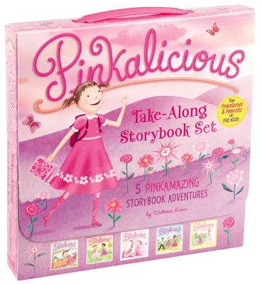 The Pinkalicious Take-Along Storybook Set: Tickled Pink, Pinkalicious and the Pink Drink, Flower Girl, Crazy Hair Day, Pinkalicious and the New Teache - Victoria Kann