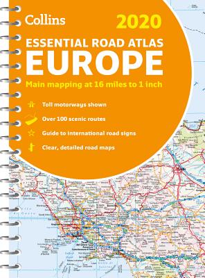 2020 Collins Essential Road Atlas Europe - Collins Maps