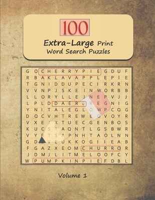 100 Extra-Large Print Word Search Puzzles: Jumbo Word Find and Seek Themed Brain Exercises for Adults and Seniors Volume 1 - Zenkat Publishing
