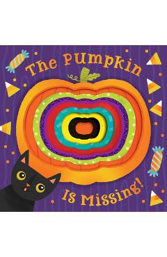 Coperta cărții 'The Pumpkin Is Missing! (Board Book with Die-Cut Reveals) - Houghton Mifflin Harcourt'